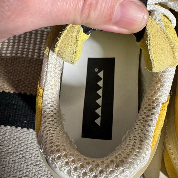 RUN OF MANGO SNEAKERS Women EU38 Yellow LEMONADE Made in Italy Suede Chunky - Picture 7 of 11